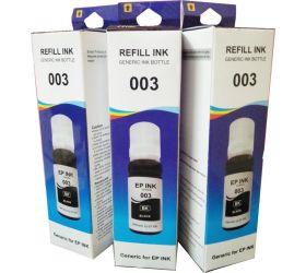 KAVYA L5901 003 Refill ink Compatible [3pc ] use for in printar Epson L5190 , L3150 , L3110 , L1110 , L4150 , L6170 , L4160 , L6190 , L6160 Black Color Combo Black Ink Bottle image